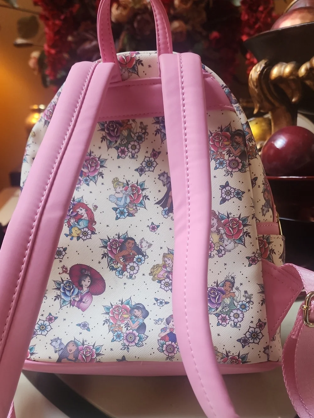Loungefly Disney Princess Tattoo All Over PrinT Double Strap Backpack NWOT